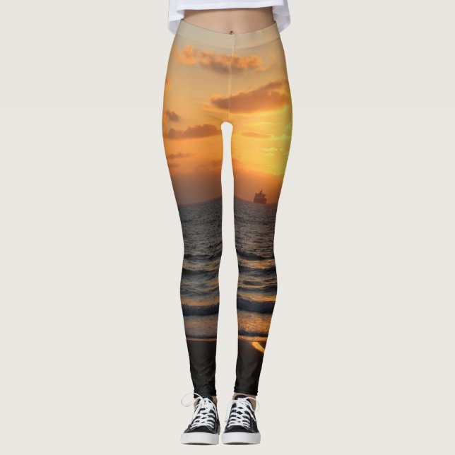 Anpassad design med egen text och ditt foto leggings (Framsida)