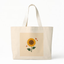 Anpassad design Solros och fjäril Tote