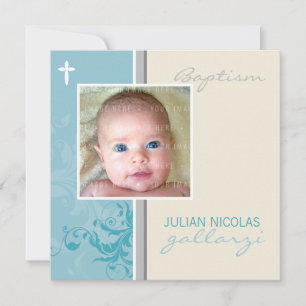 ANPASSAD DESIGN: Suzana Baptism Inbjudan - Post 2S