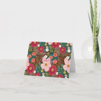 Anpassad design Tack för Blommigten Kort, djurutsk Kort