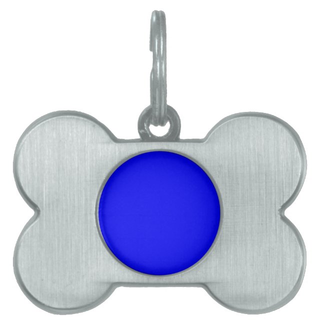 Anpassad designer för Blue Färg ID-bricka Husdjur (Framsidan)