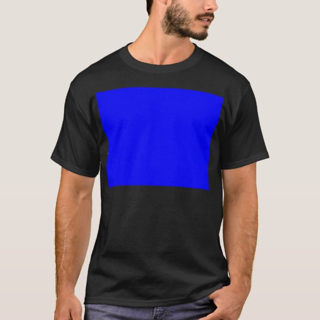Anpassad designer för Blue Färg T-shirt (Framsida)