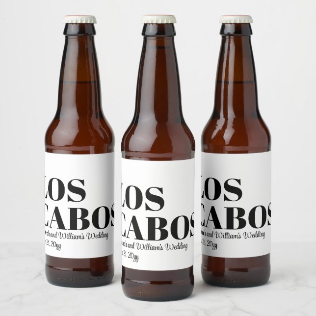 Anpassad Destination Bröllop Välkommen till Los Ca Ölflaska Etikett (Flaskor)