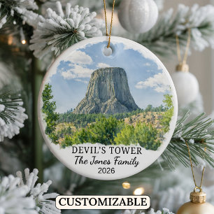 Anpassad Devils Tower National Monument, Wyoming Julgransprydnad Keramik