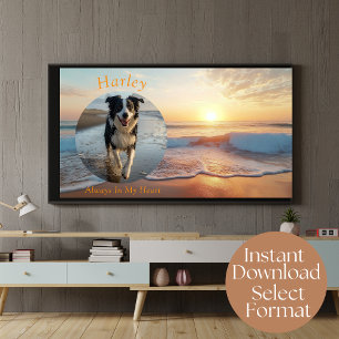 Anpassad digital stranddjur minnes-TV-konst Poster