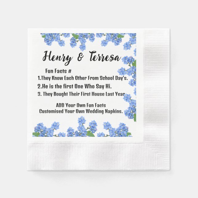 Anpassad din egen Namn Bröllop Monogram Papper. Pappersservett (Framsidan)