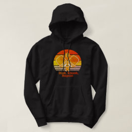 Anpassad Dink & Smash Solnedgång Design Pickleball Hoodie