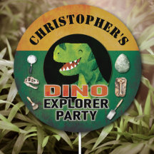 Anpassad Dino-utforskare Dinosaurie-födelsedag