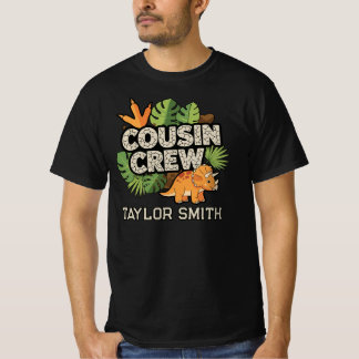 Anpassad Dinosaurie Triceratops Kusin Crew Matchan T Shirt