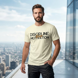 Anpassad disciplin framför gym motivation grafisk t shirt