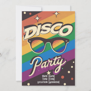 Anpassad Disco Gay Party Inbjudningar
