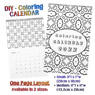 Anpassad DIY-färgning Mönster Kontur Konst Kalender
