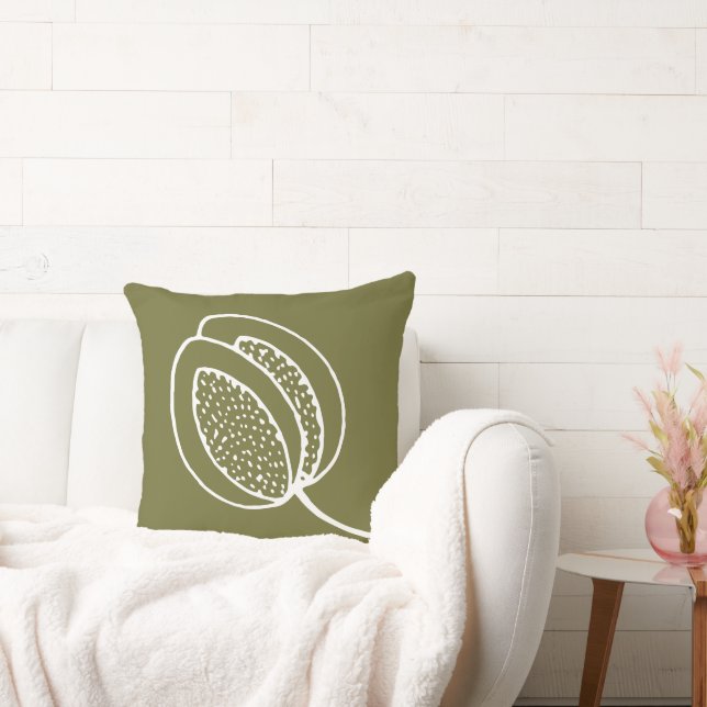Anpassad DIY Gör-det-själv Trendig grön vit chic Kudde (Soffa)