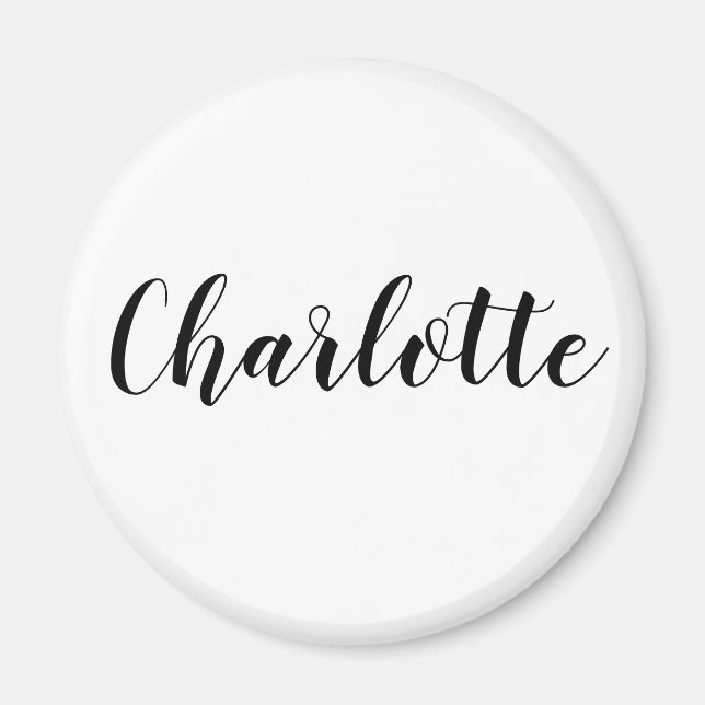 Anpassad DIY-magnet | Namn, text, monogram & färg  Magnet (Framsidan)