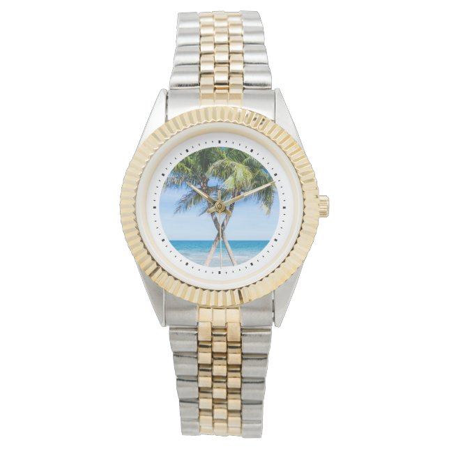 Anpassad DIY Personlig Rund Fotomall Armbandsur (Framsida)