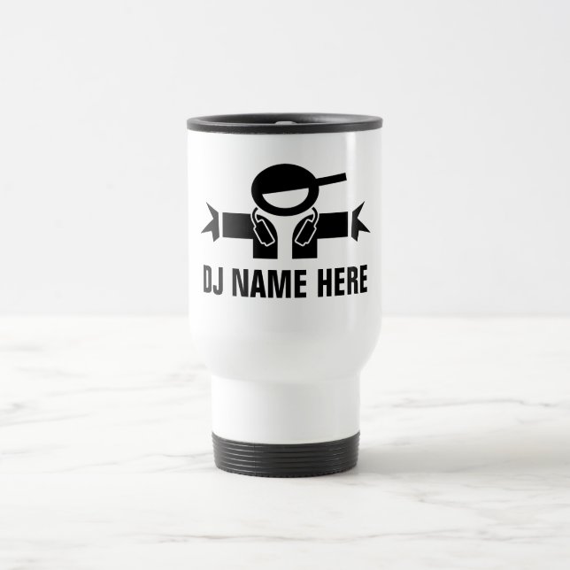 Anpassad DJ Disk Jockey-resemugg för musik-deejay Resemugg (Center)