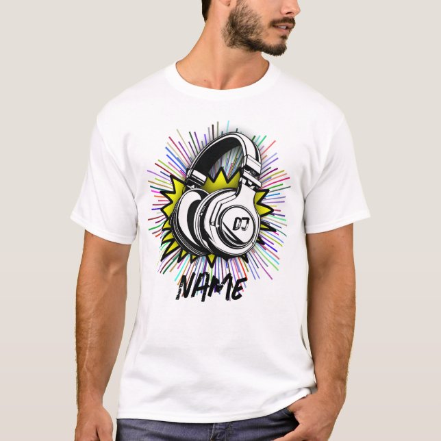 Anpassad DJ-gåva med Namn - Personlig Gift T Shirt (Framsida)