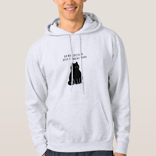 Anpassad djupt tänkande modusbukhoja för män med k hoodie (Framsida)