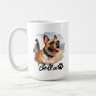 Anpassad Djur Foto och Namn Typografi Kaffemugg