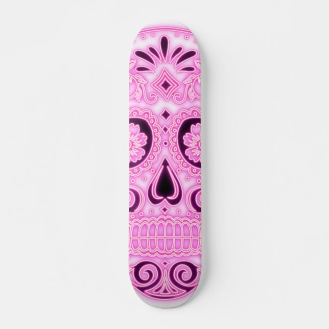 Anpassad Dödskalle Mini Skateboard Bräda 18,5 Cm (Framsida)