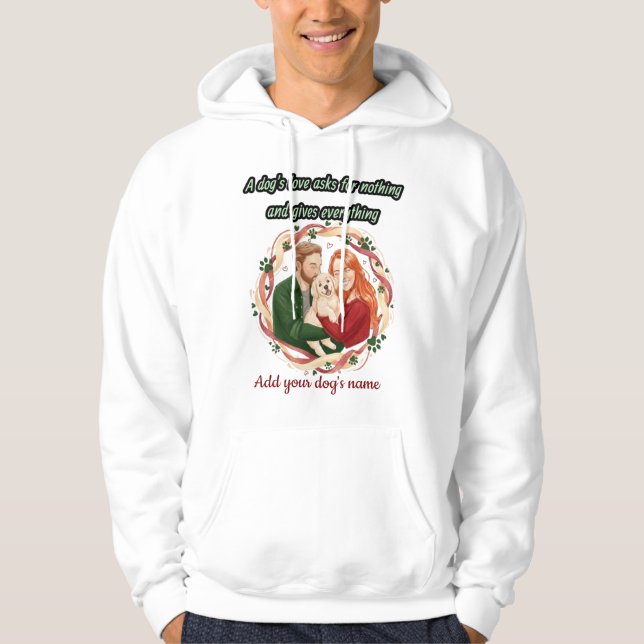 Anpassad Dog Dad-hoodie Hoodie (Framsida)