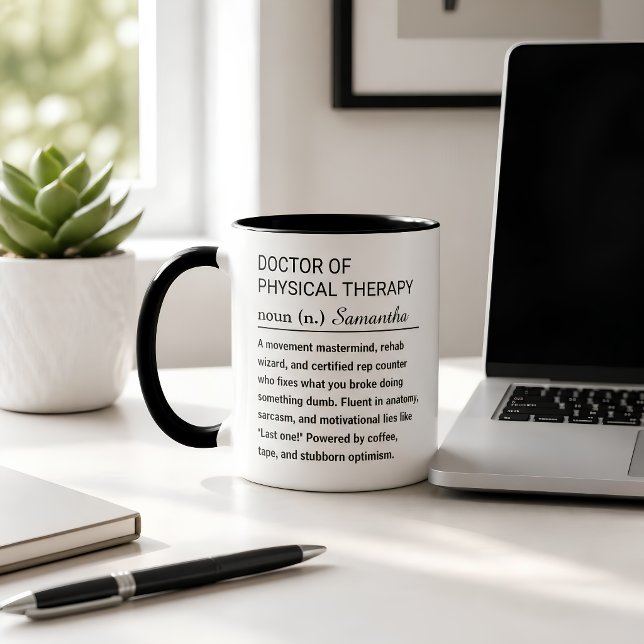 Anpassad Doktorsexamen i Fysioterapi Definition Kaffemugg (Skapare uppladdad)