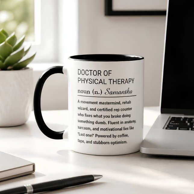 Anpassad Doktorsexamen i Fysioterapi Definition Kaffemugg (Skapare uppladdad)
