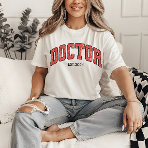 Anpassad doktorsskjorta, examenspresent åt läkare t shirt