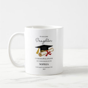 Anpassad dotters examenspresent namn år kaffemugg