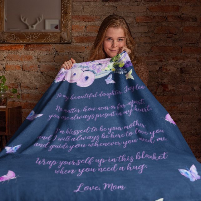 Anpassad dottesternad filt för dotter (Custom Quote Daughter Fleece Blanket
)