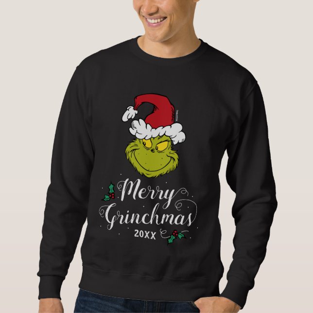 Anpassad Dr. Seuss | God Grinchjul Lång Ärmad Tröja (Framsida)