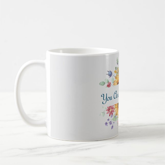 Anpassad Du Är Min Solsken och Solros Kaffemugg (Vänster)