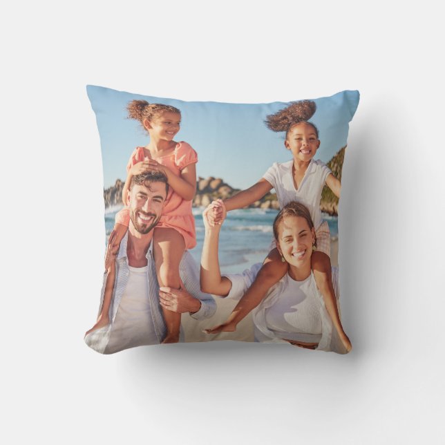 Anpassad dubbelsidig familjefoto kudde (Framsida)