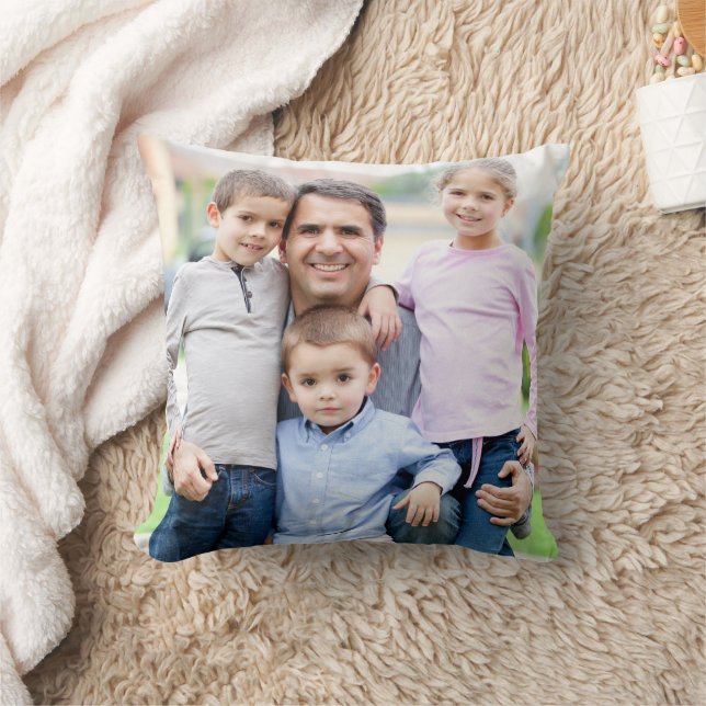 Anpassad dubbelsidig familjefoto kudde (Filt)