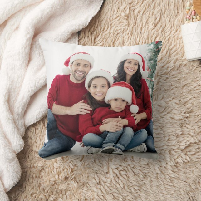 Anpassad dubbelsidig familjefoto kudde (Filt)