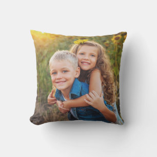 Anpassad dubbelsidig familjefoto kudde
