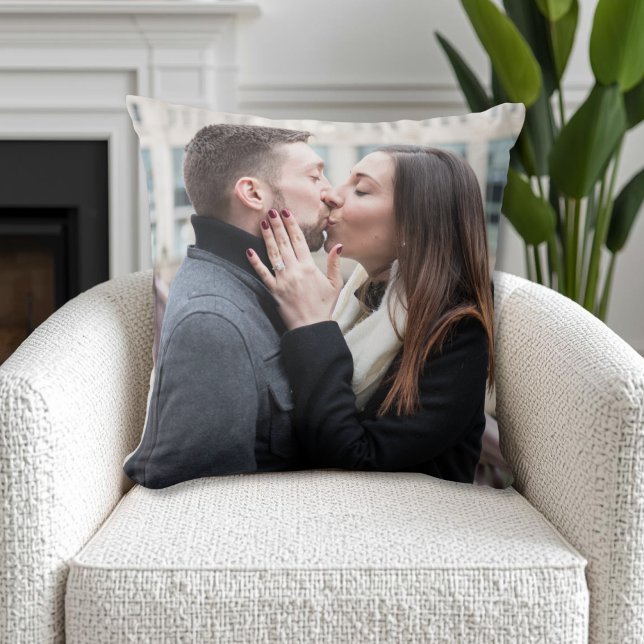 Anpassad dubbelsidig fotogåva kudde (Custom Double Sided Photo Gift Throw Pillow)