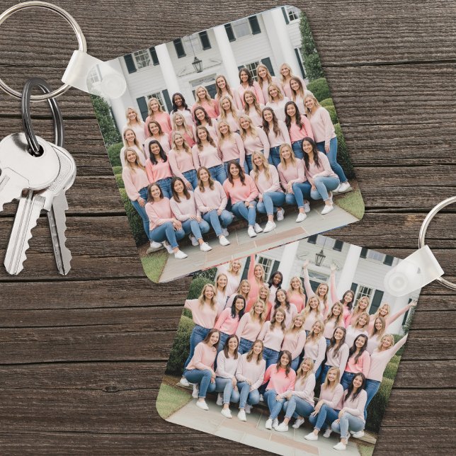 Anpassad dubbelsidig med två foton nyckelring (Custom Double Sided Two Photo keychain)