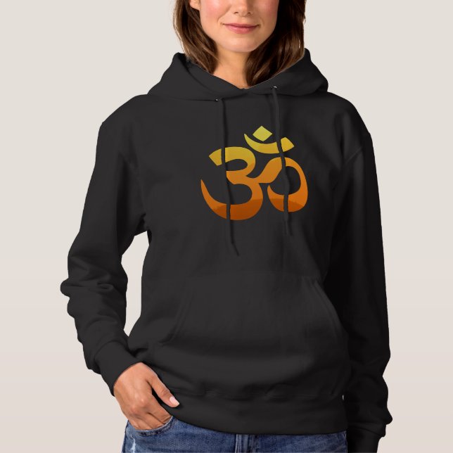 Anpassad dubbelsidig yoga Om-symbol guld sol för k T Shirt (Framsida)