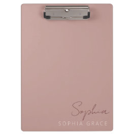 Anpassad Dusty Ro Modern Monogram Namn