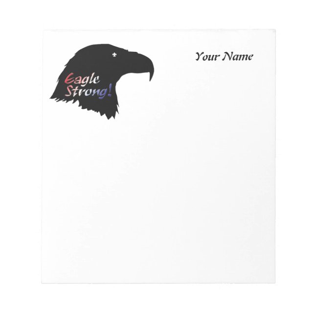 Anpassad Eagle Strong Note Pad Anteckningsblock (Framsida)