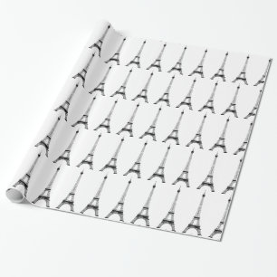 Anpassad Eiffel Torn Paris Presentpapper