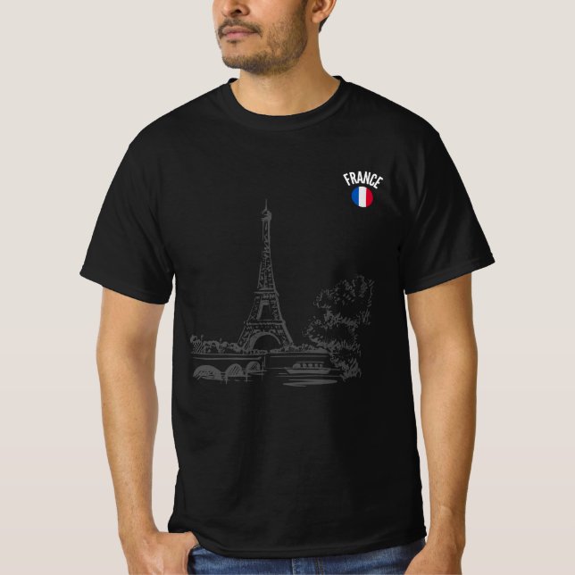 Anpassad Eiffel Tower Frankrike Stolthet 2026 Svar T Shirt (Framsida)