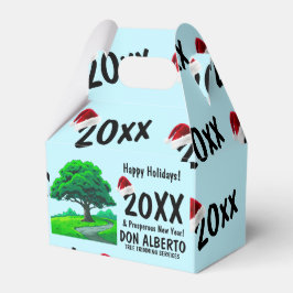 Anpassad Ek Träd Logo Träd Beskärning Jul Presentaskar