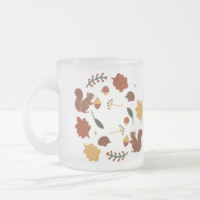 Anpassad ekorrelfallräd frostad glasmugg (Vänster)