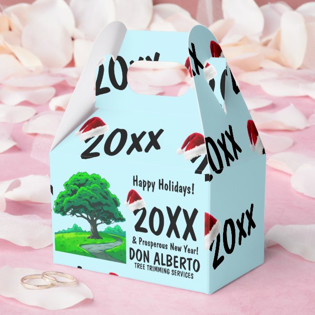 Anpassad Ekträd Logo Träd Beskärning Jul Presentaskar (Bröllop)