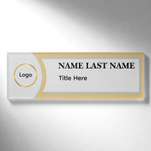 Anpassad Elegant Dammig Blå Vit Logo Magnet