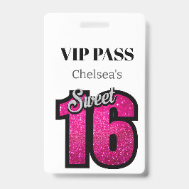 Anpassad Elegant Födelsedag Vit Sweet 16 VIP