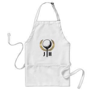 Anpassad Elegant Golf Monogram Förkläde