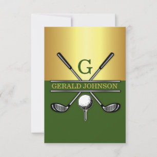 Anpassad Elegant Golfmonogram 3,5x5 Inbjudningar